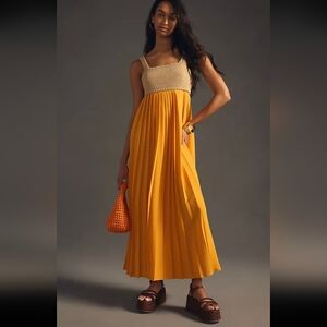 Anthropologie Mare Mare Pleated Maxi Dress